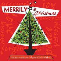 Front cover art for Merrily at Christmas