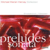 Front cover art for Preludes and Sonata of Messiaen and Shostakovich