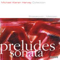 Front cover art for Preludes and Sonata of Messiaen and Shostakovich